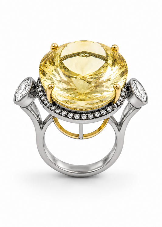 Solenne Yellow Topaz-925 Sterling Silver