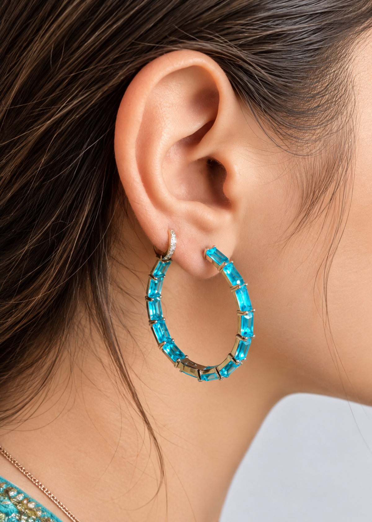 Azure Baguette-925 Sterling Silver