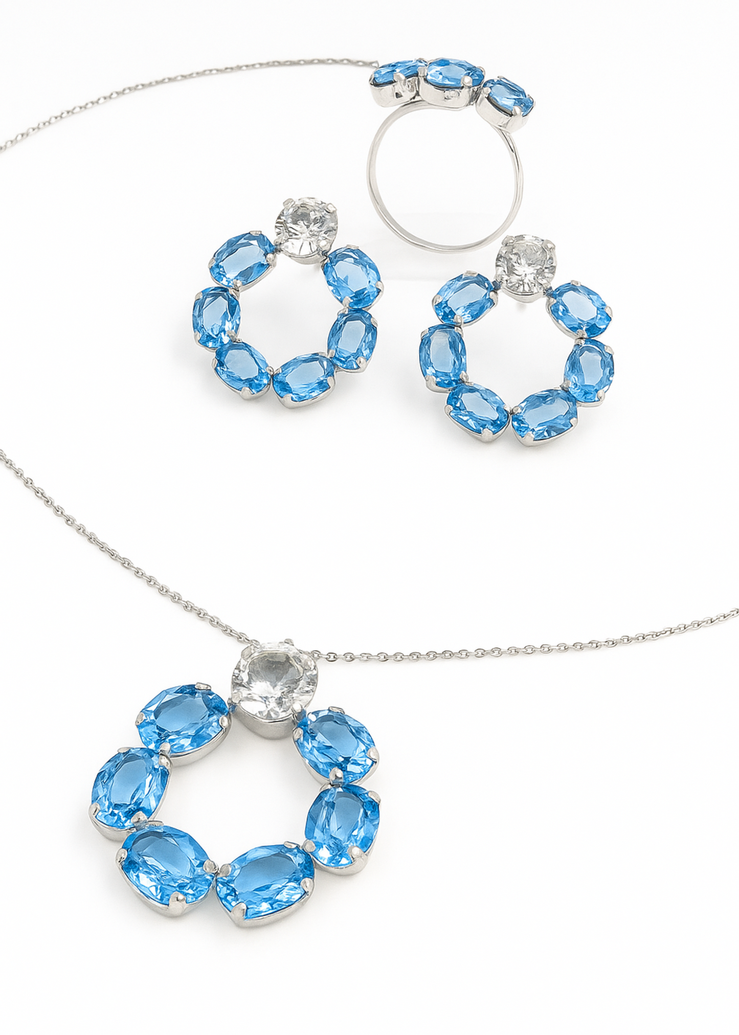 Azure Radiance Swarovski-925 Sterling Silver