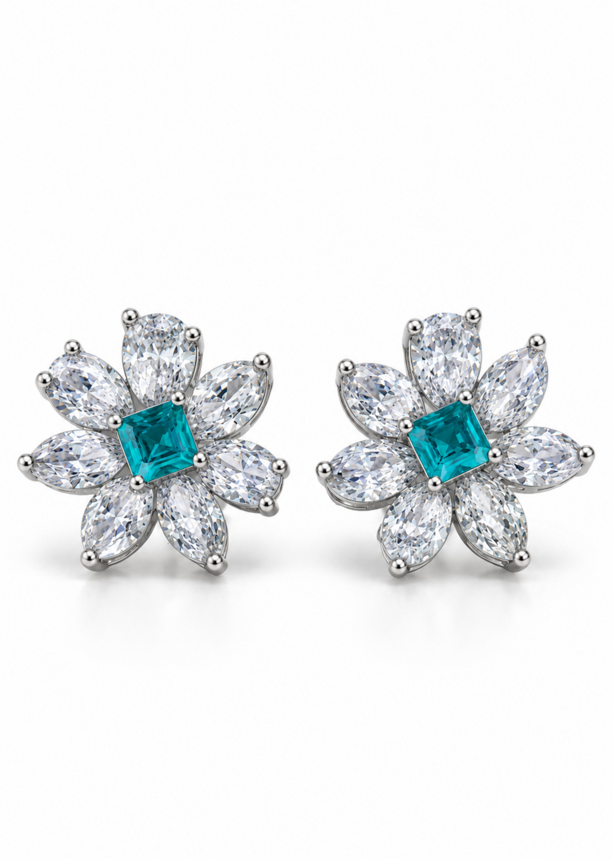Teal Blossom-925 Sterling Silver
