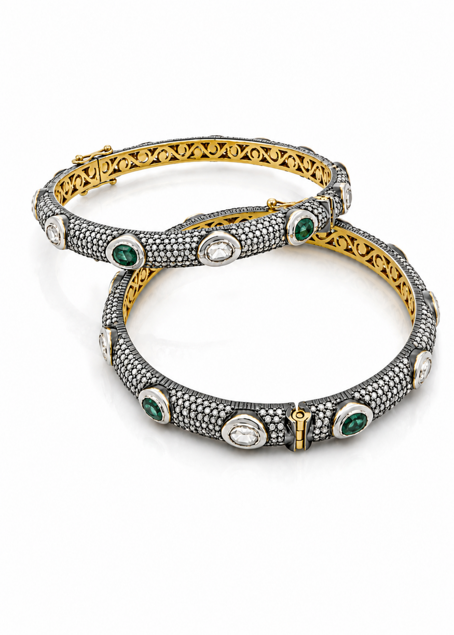 Emerald Polki-925 Sterling Silver