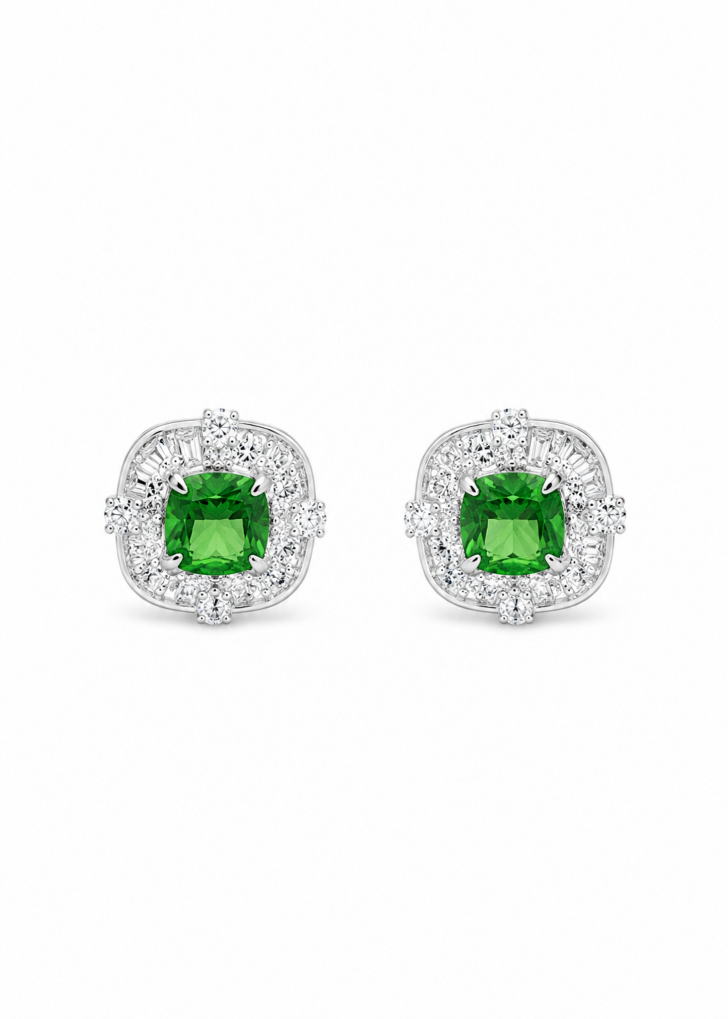 Emerald Halo– 925 Sterling Silver