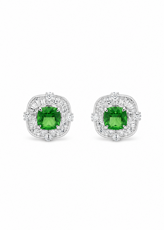 Emerald Halo– 925 Sterling Silver
