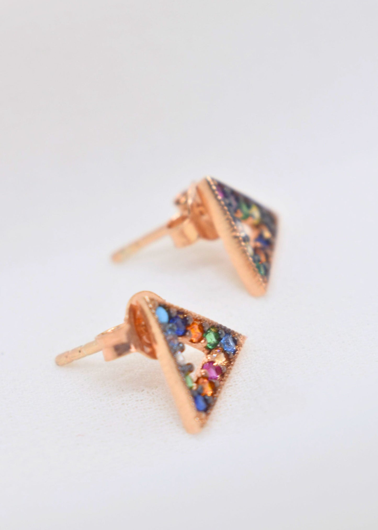 Multi color Triangle – 925 Sterling Silver