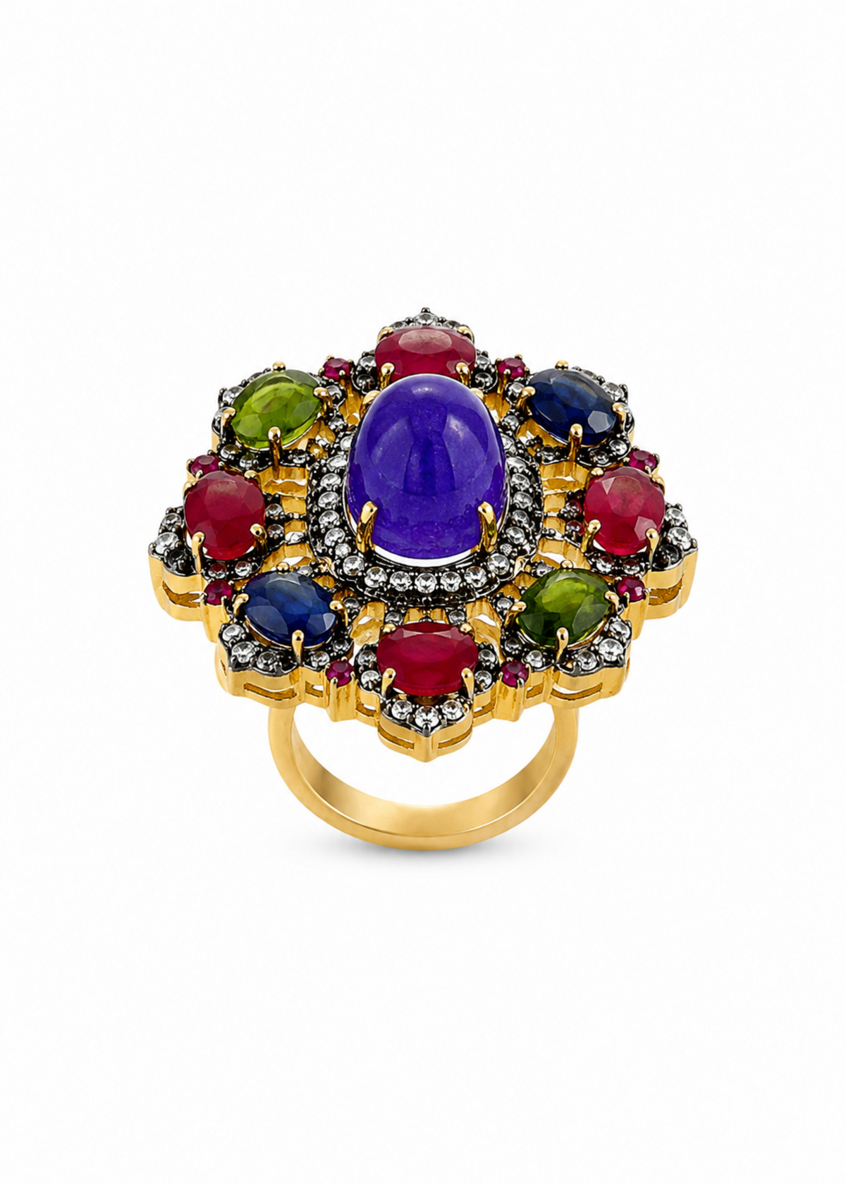 Amara Multi-Sapphire-925 Sterling Silver