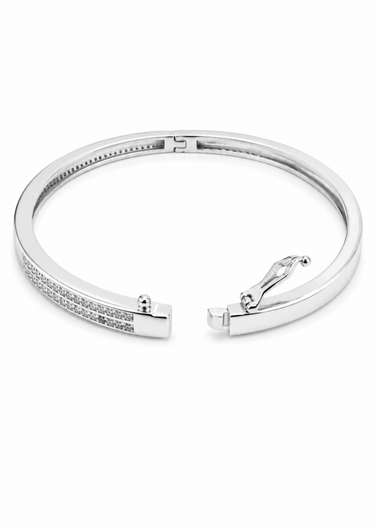 Double Pavé-925 Sterling Silver