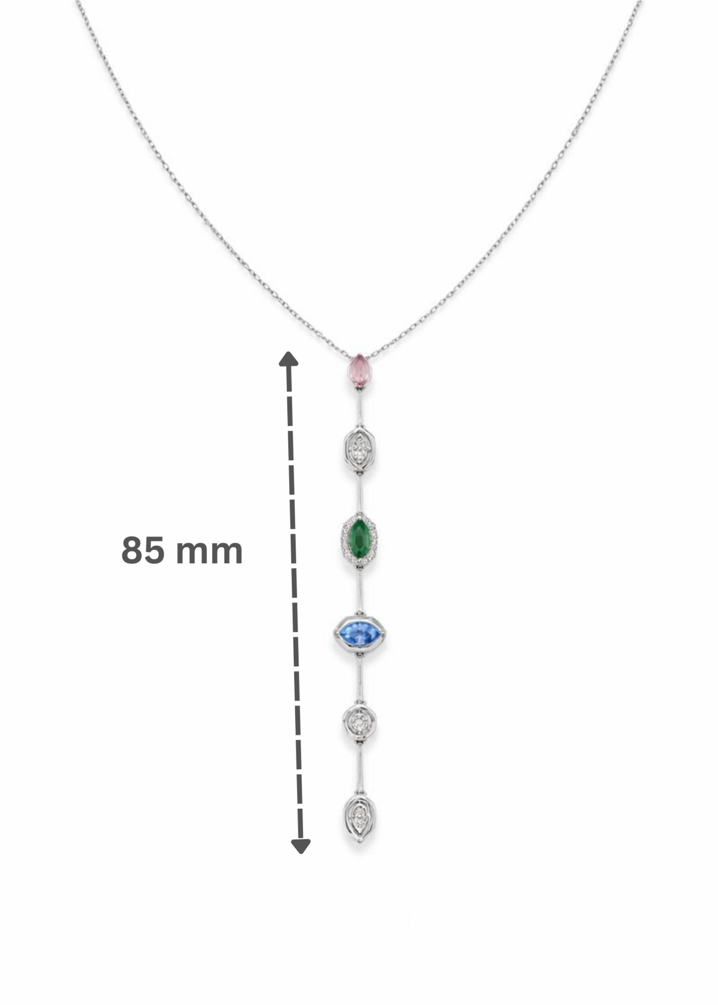 Drop Necklace-925 Sterling Silver
