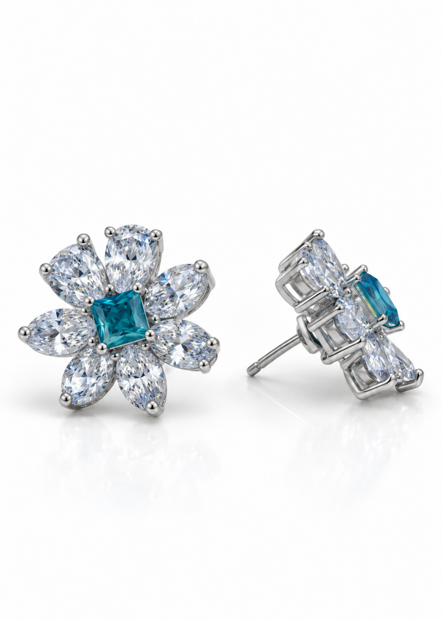 Teal Blossom-925 Sterling Silver