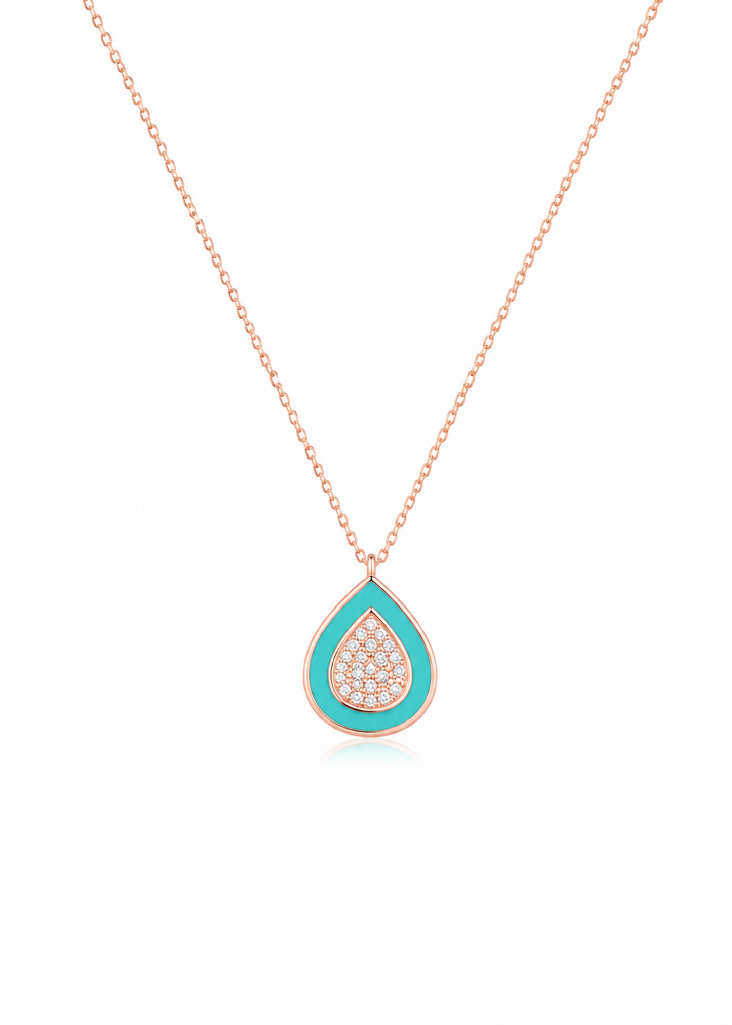 Enamel Teardrop-925 Sterling Silver