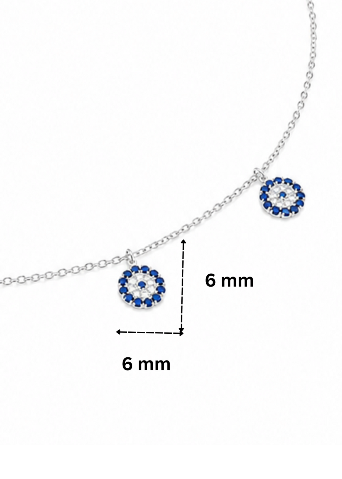 Evil Eye Charm-925 Sterlıng Sılver