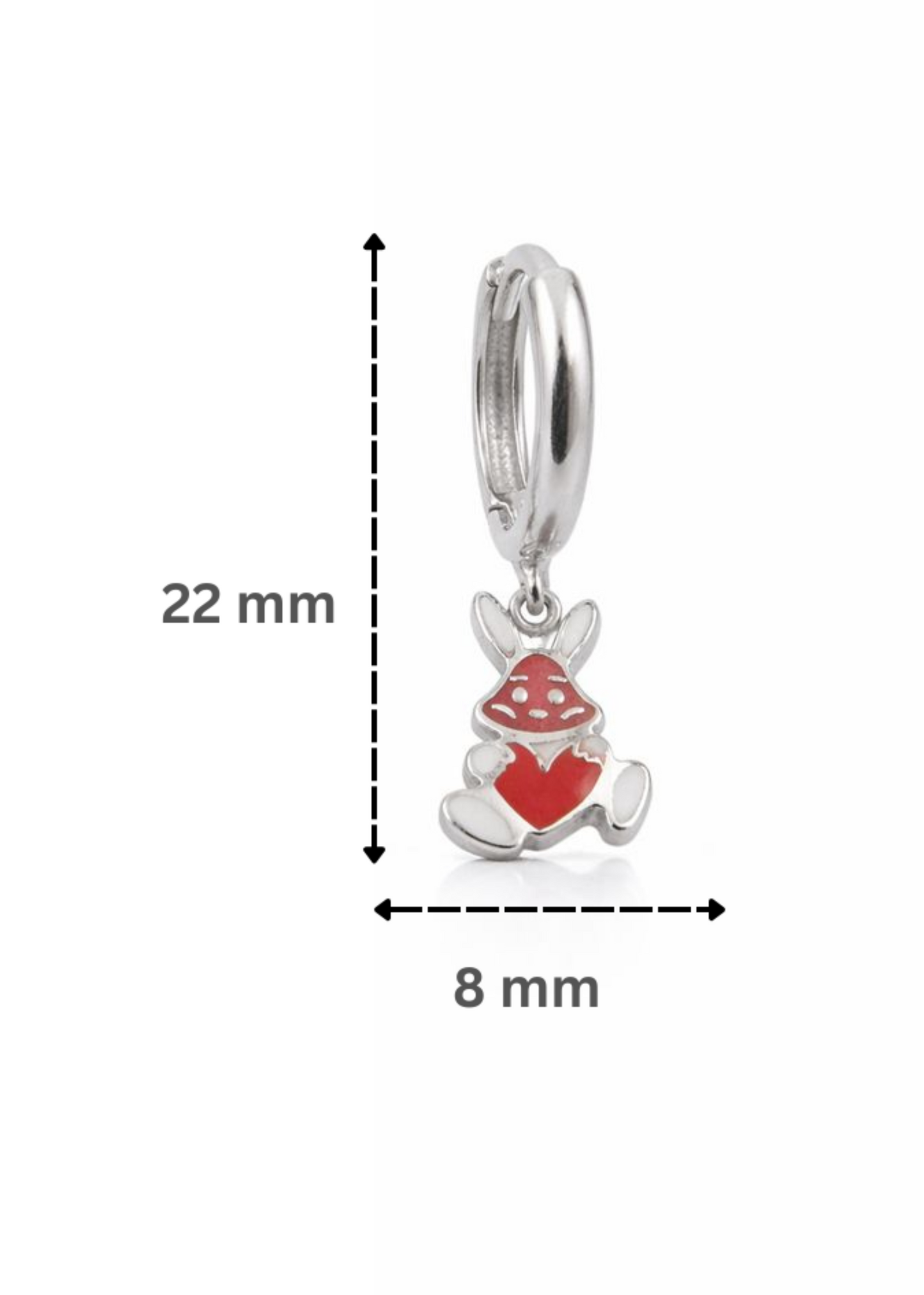 Bunny Hoop  -925 Sterling Silver