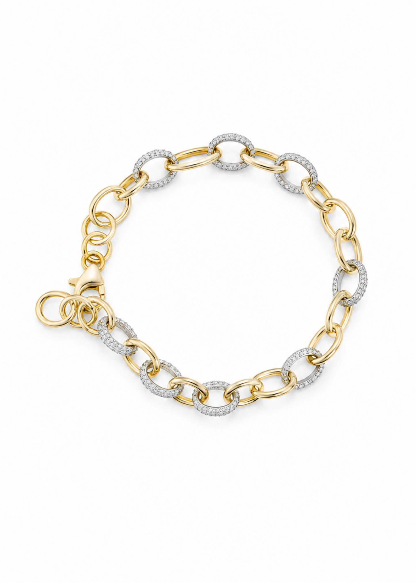 Interlock Bracelet-925 Sterling Silver