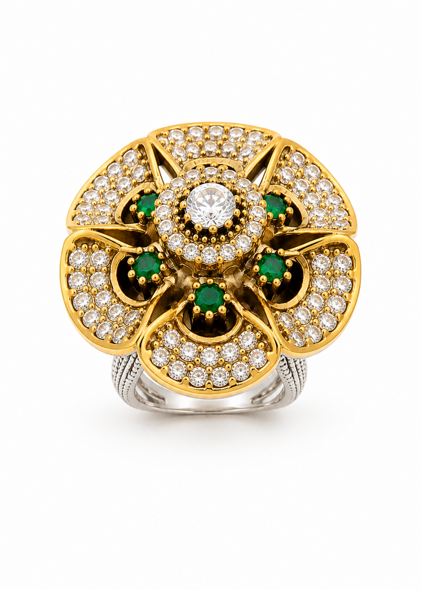 Vıntage Emerald-925 Sterlıng Sılver