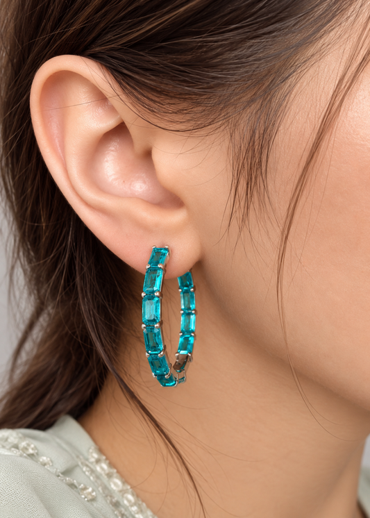 Azure Baguette-925 Sterling Silver