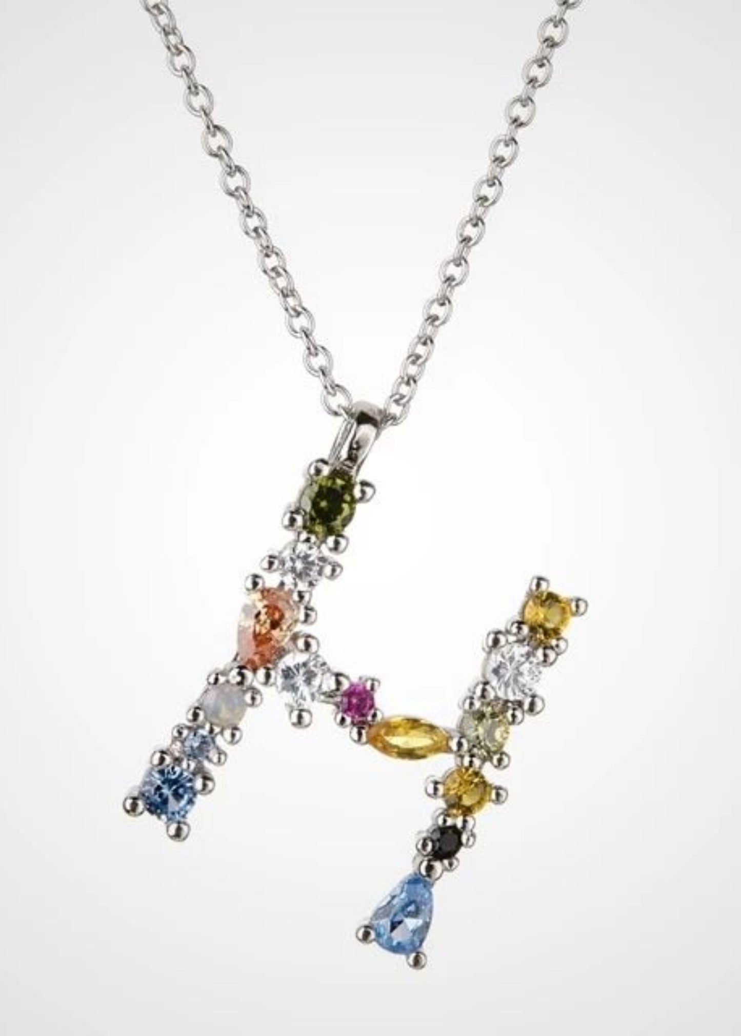 Multi Zircon Initaial-925 Sterling Silver