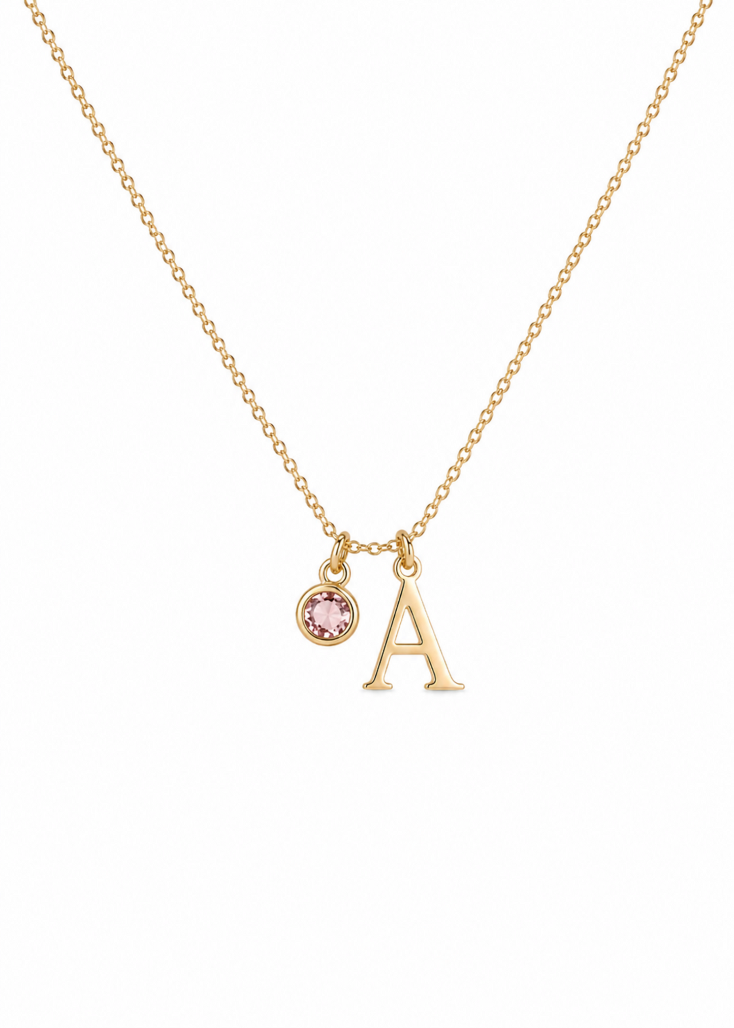 Initial Birthstone-925 Sterling Silver