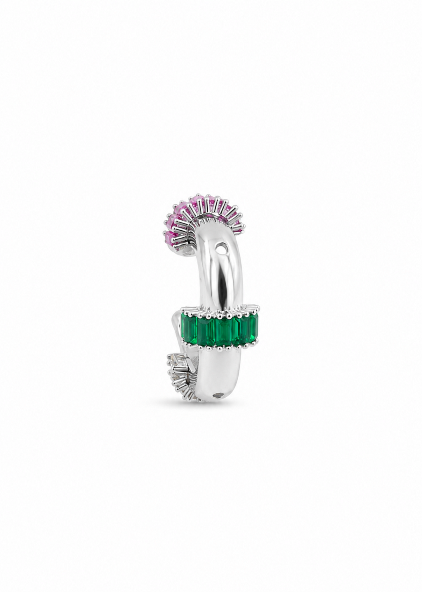 Baguette Ear Cuff-925 Sterling Silver