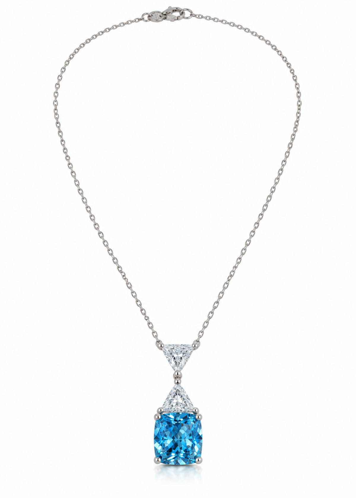 Trillion Cascade-925 Sterling Silver