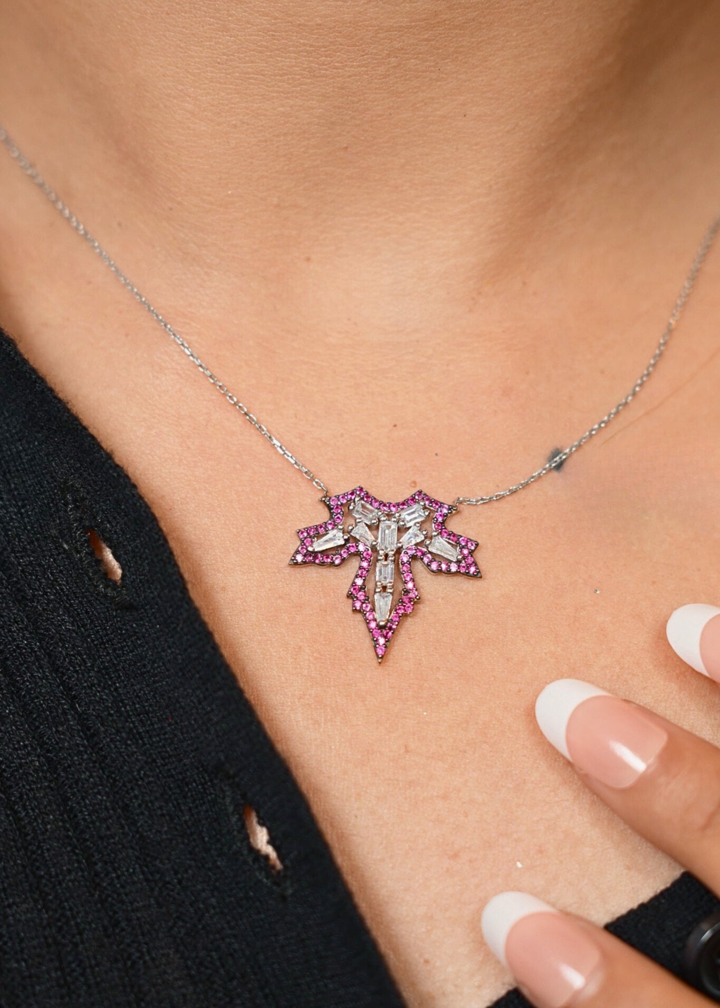 Crimson Chinar-925 Sterling SIlver