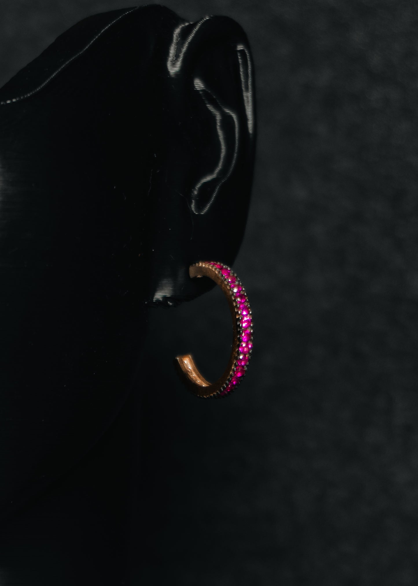 Fuchsia Micro Hoop-925 Sterling Silver