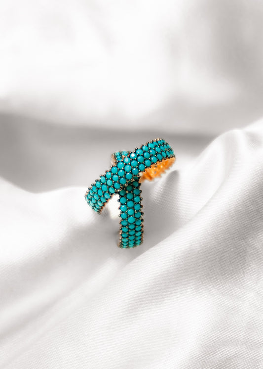 Aqua Bloom-925 Sterling Silver