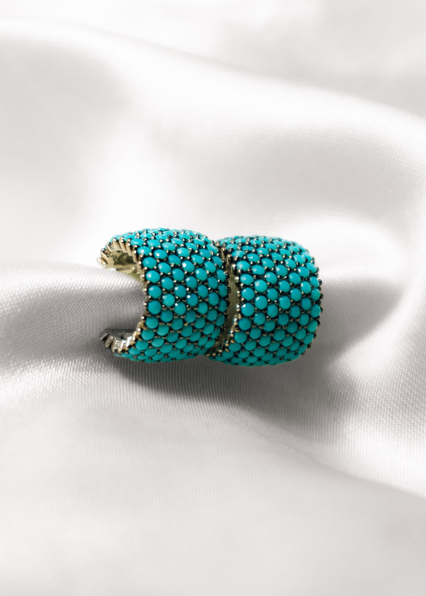 Mosaic Hoop- 925 Sterling Silver