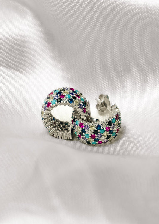 Charm Hoops- 925 Sterling Silver
