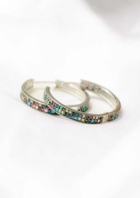 Mirage Hoops-925 Sterling Silver