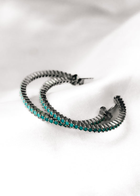 Turquoise Noir-925 Sterling Silver