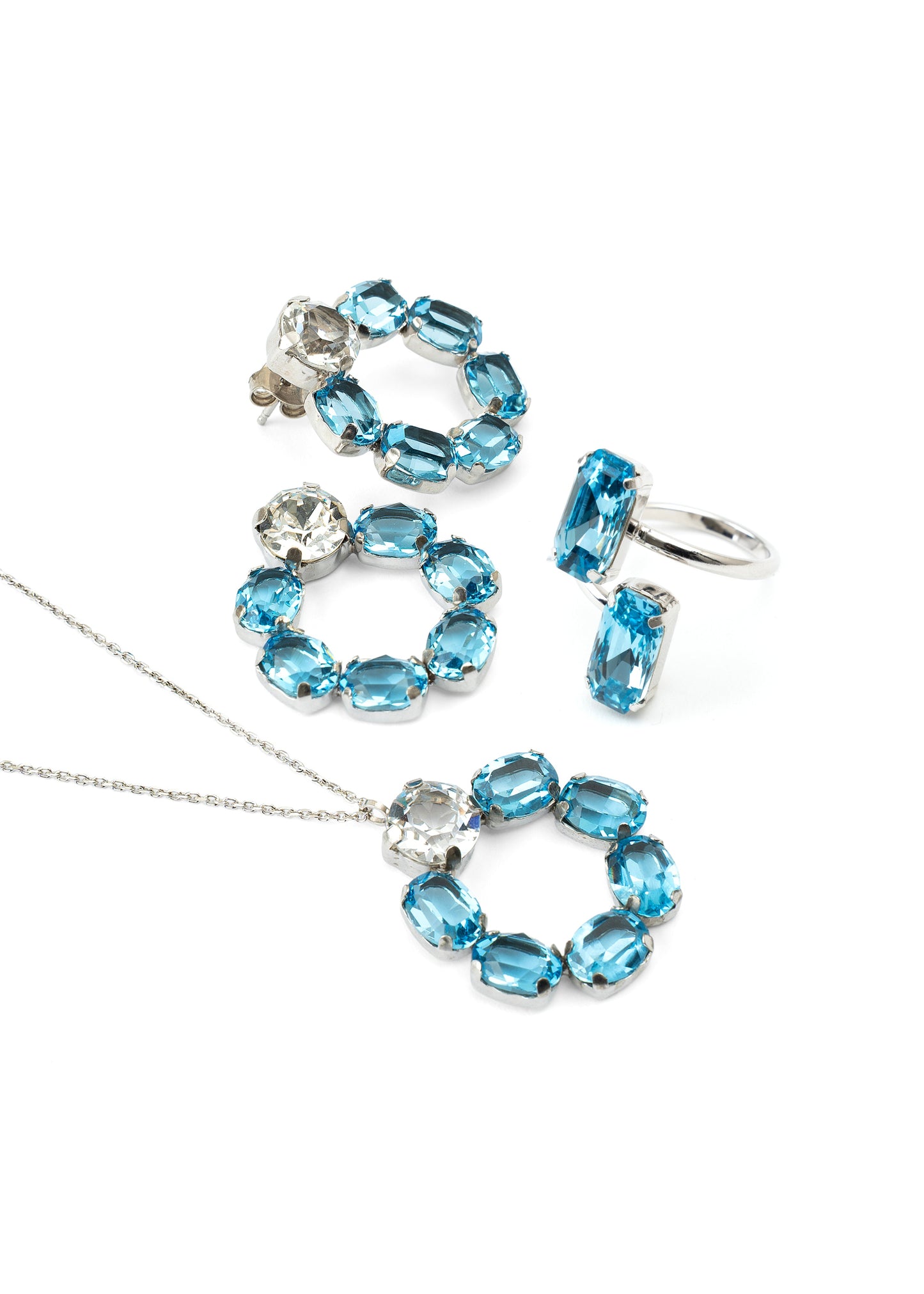 Azure Radiance Swarovski-925 Sterling Silver