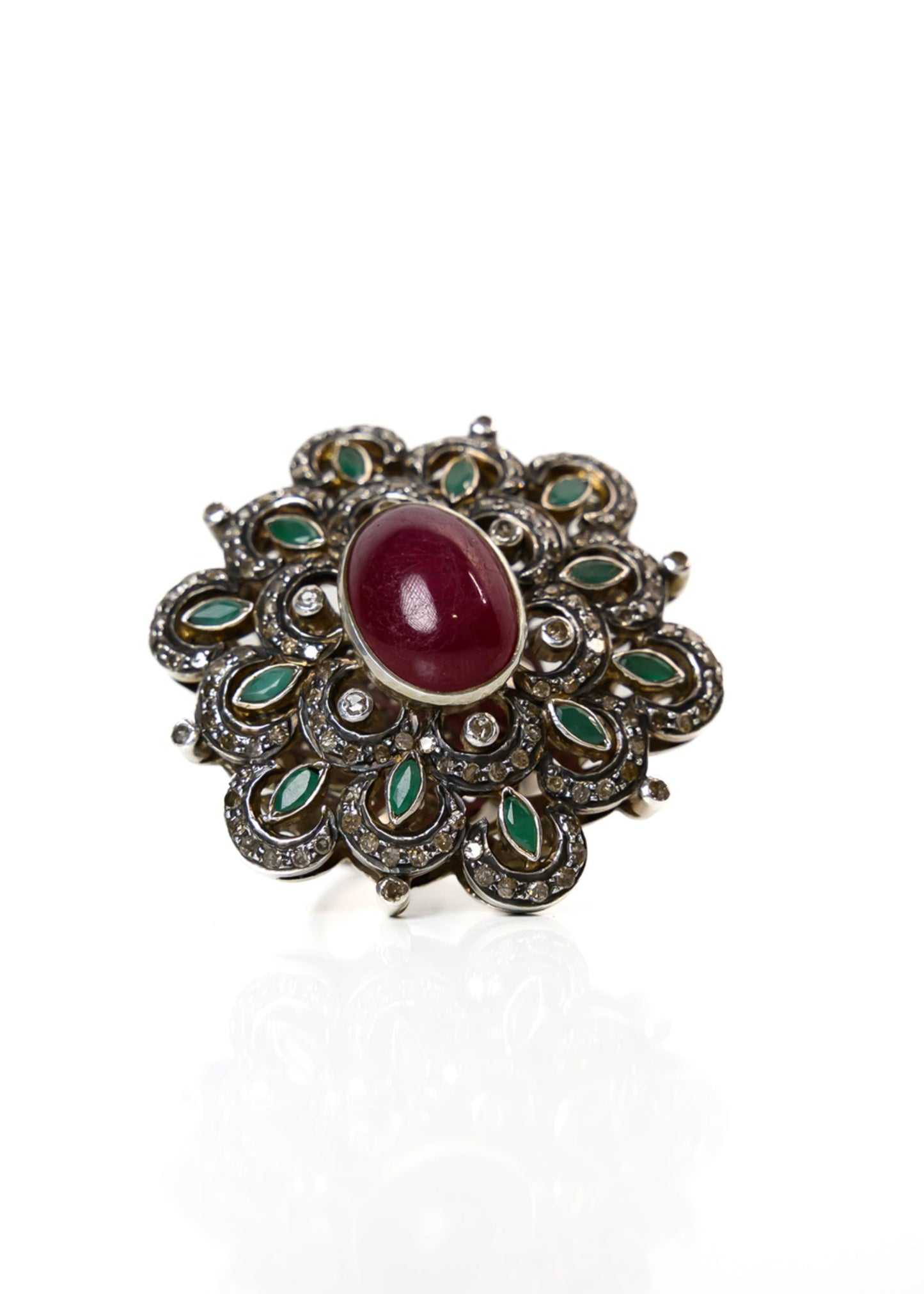 Regal Noor Ruby-Emerald Ring