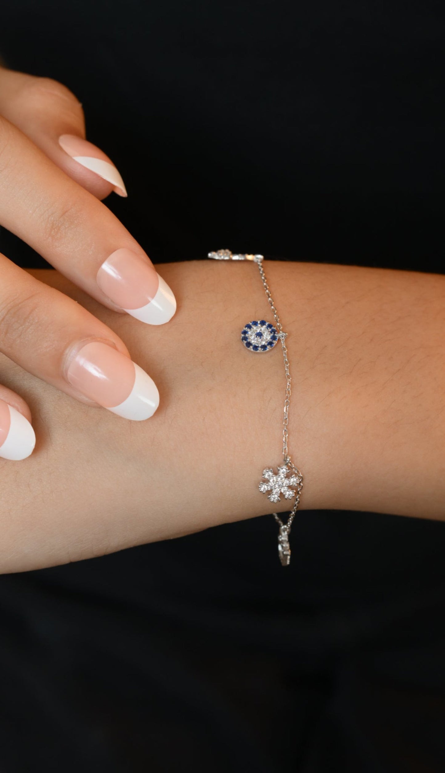 Snowflake Evil Eye-925 Sterling Silver