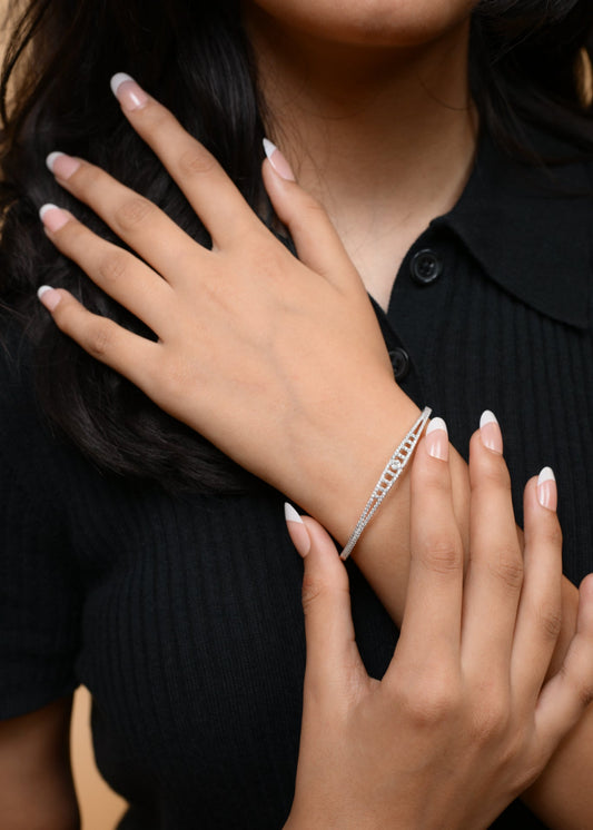 Mirage Bangle- 925 Sterling Silver