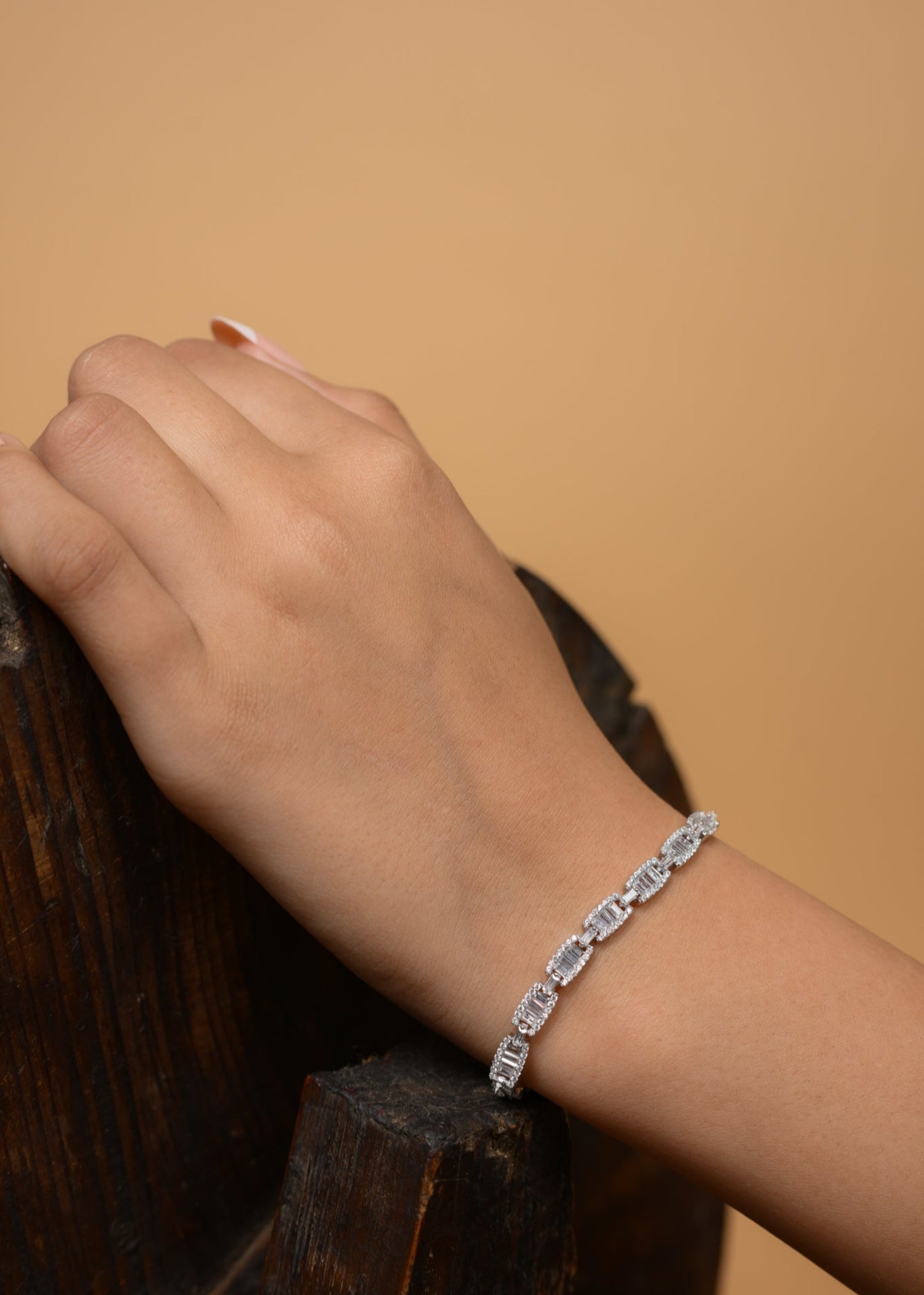 Baguette Tennis Bracelet- 925 Sterling Silver