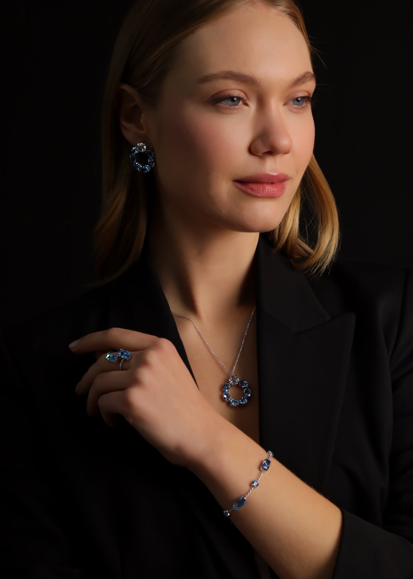 Azure Radiance Swarovski-925 Sterling Silver