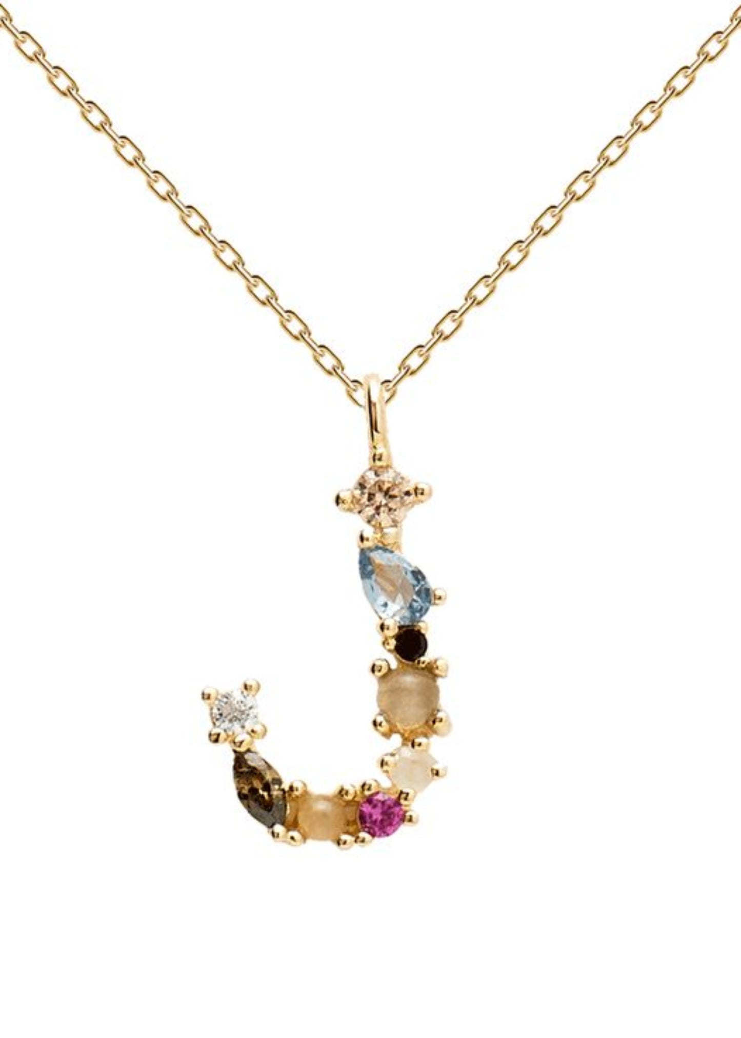 Multi Zircon Initaial-925 Sterling Silver