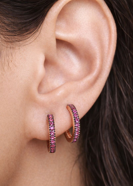 Ruby Mini Pavé-925 Sterling Silver