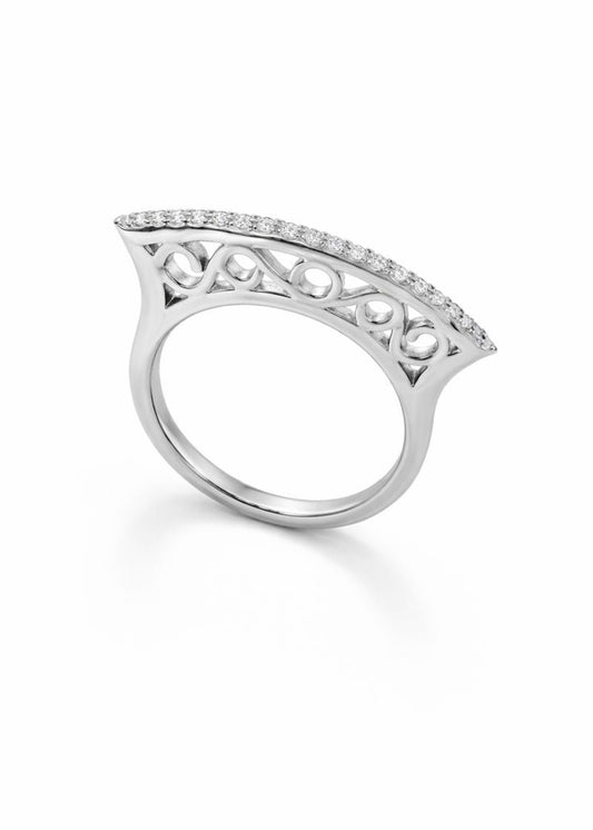 Elegant Pavé Arc-925 Sterling Silver