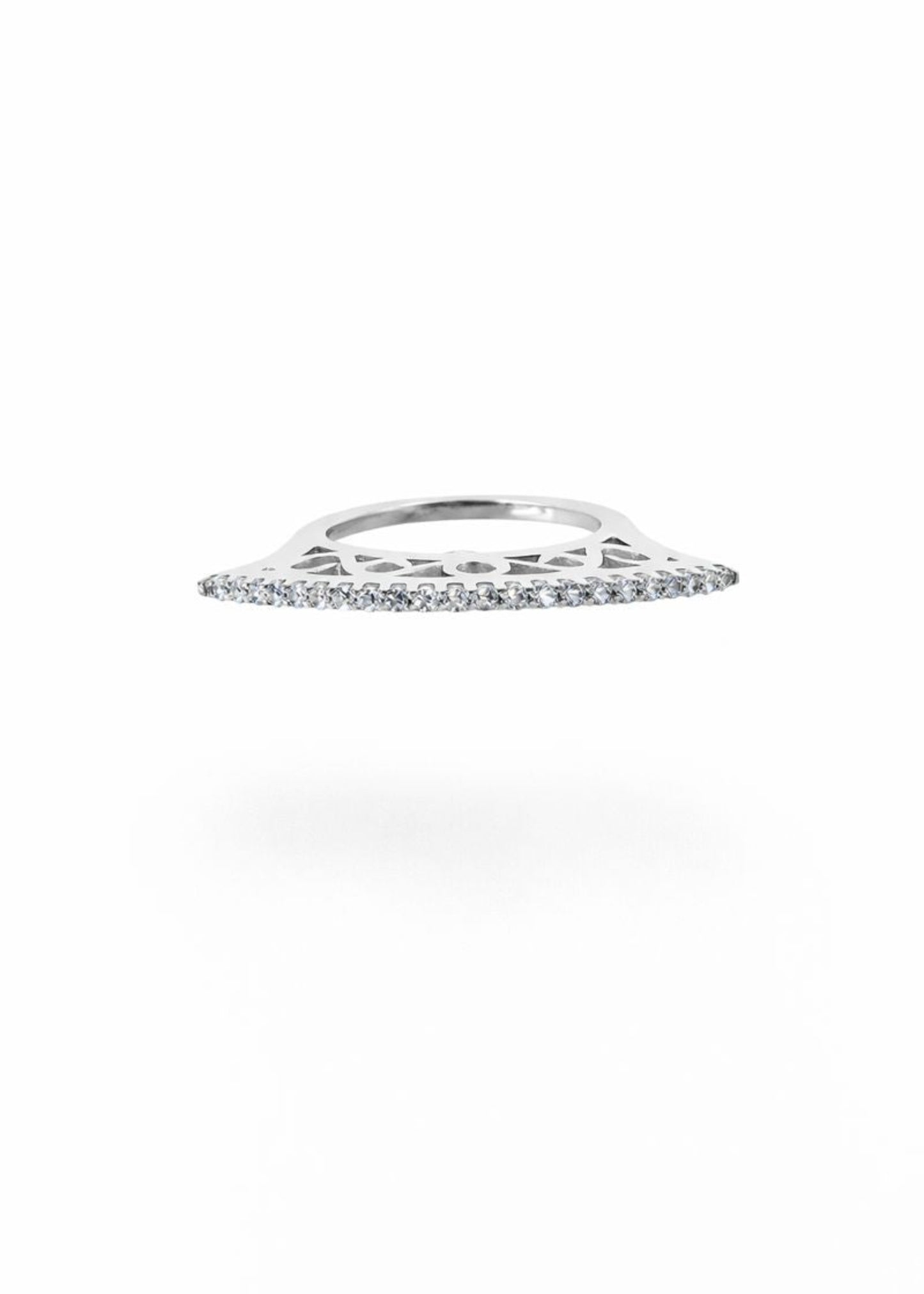 Elegant Pavé Arc-925 Sterling Silver