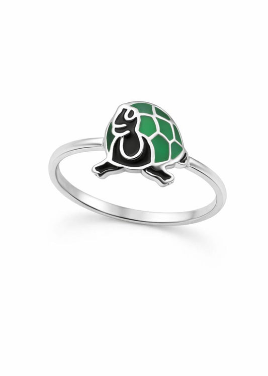 Green Turtle Ring-925 Sterling Silver