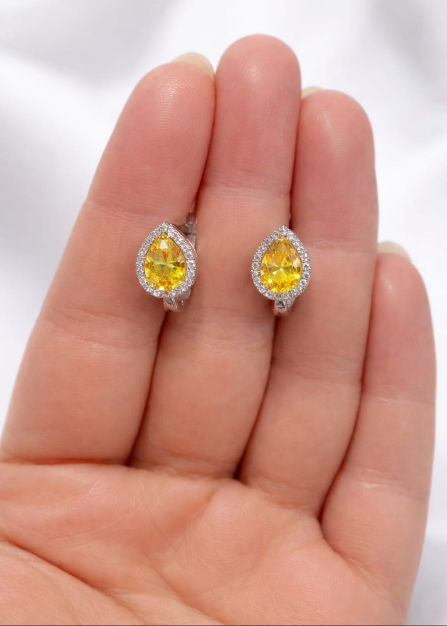 Golden Teardrop-925 Sterling Silver