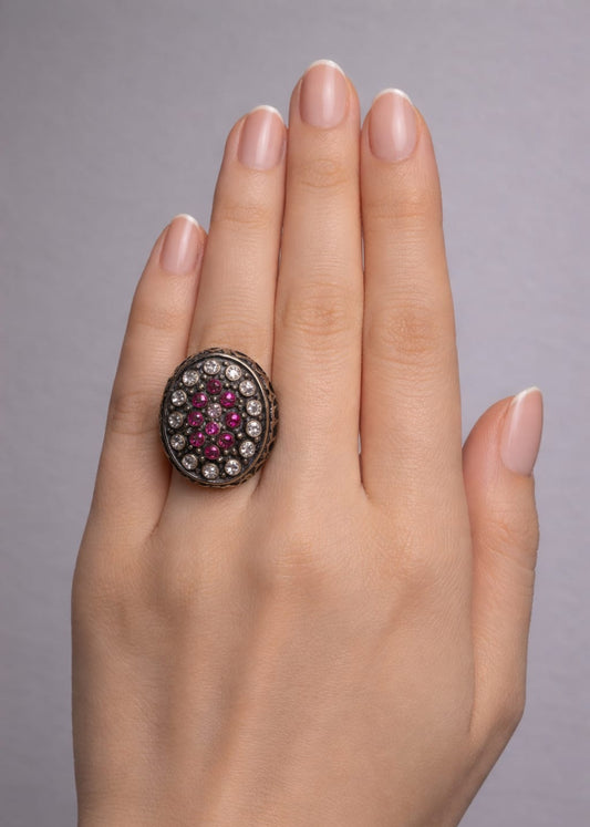 Vintage Garnet-925 Sterling Silver