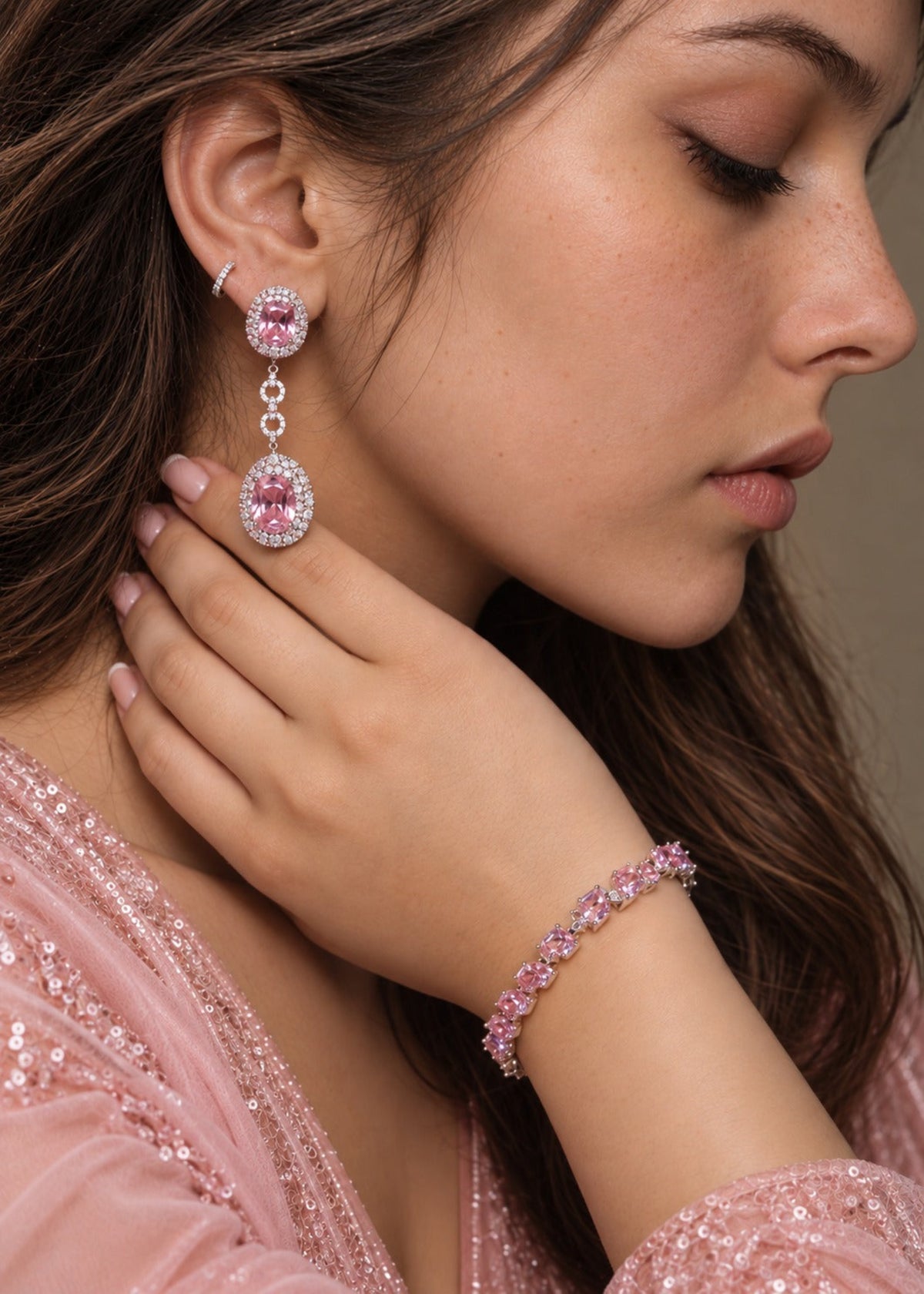 Rosé Halo-925 Sterling Silver