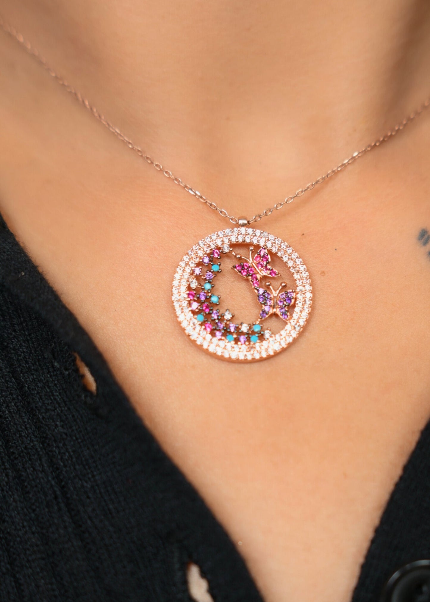 Butterfly Halo -925 Sterling Silver