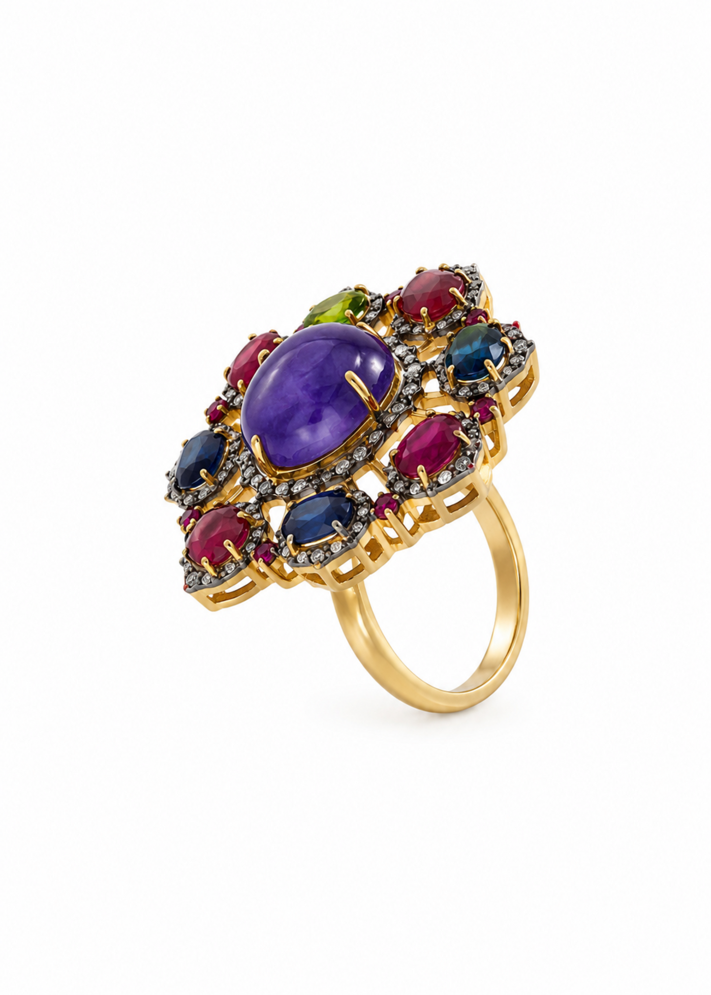 Amara Multi-Sapphire-925 Sterling Silver
