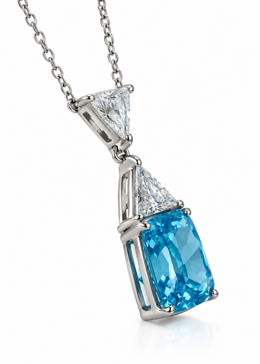 Trillion Cascade-925 Sterling Silver