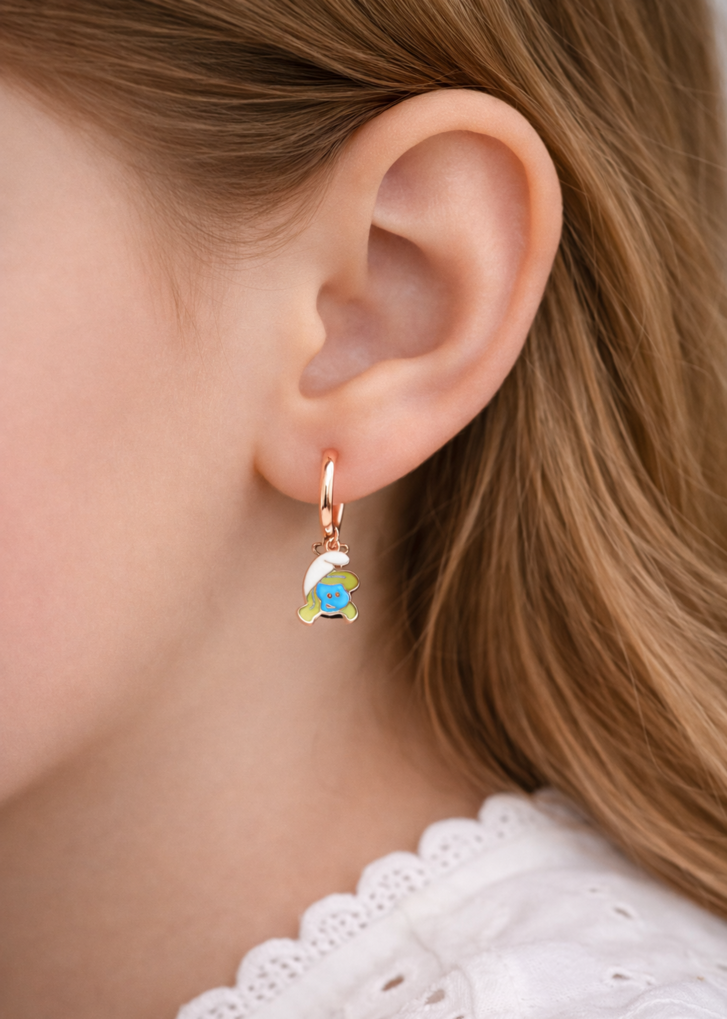 Cute Doll Hoop-925 Sterling Silver