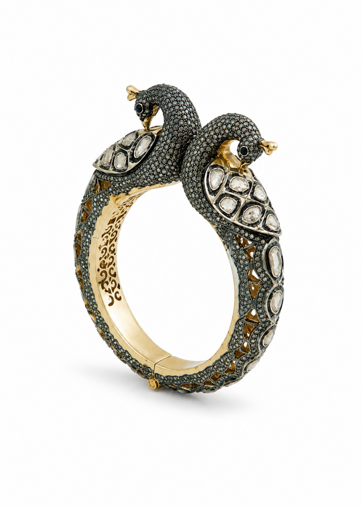 Noor Polki Bangle-925 Sterling Silver