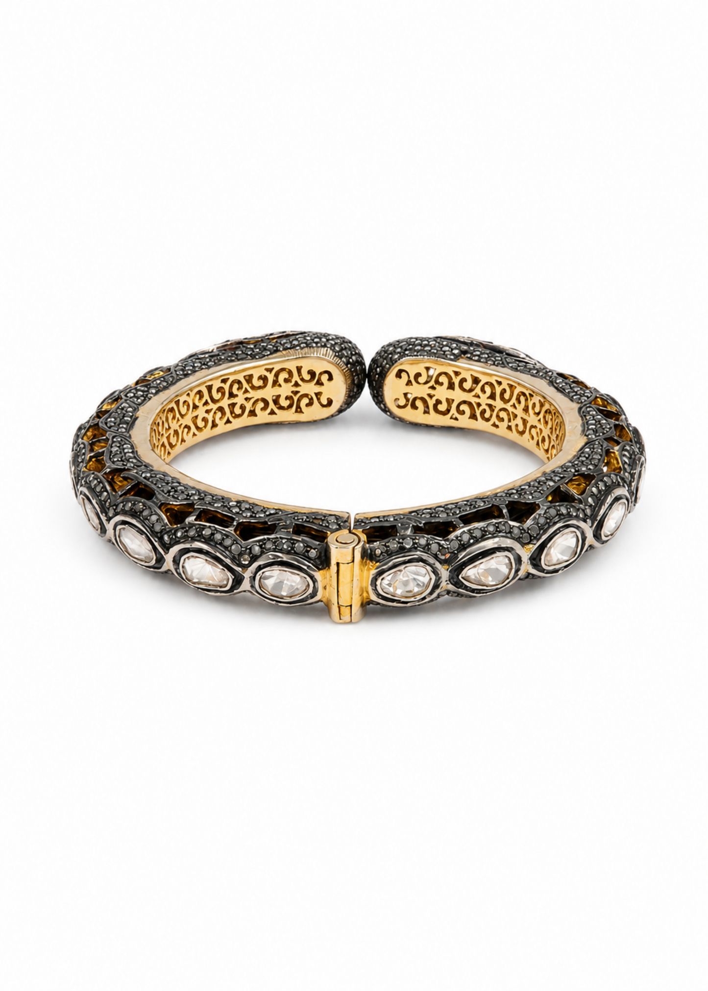 Noor Polki Bangle-925 Sterling Silver