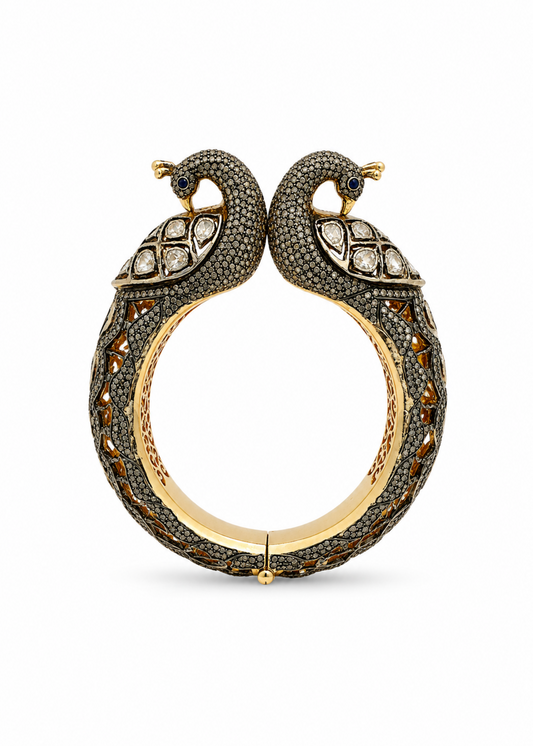 Noor Polki Bangle-925 Sterling Silver